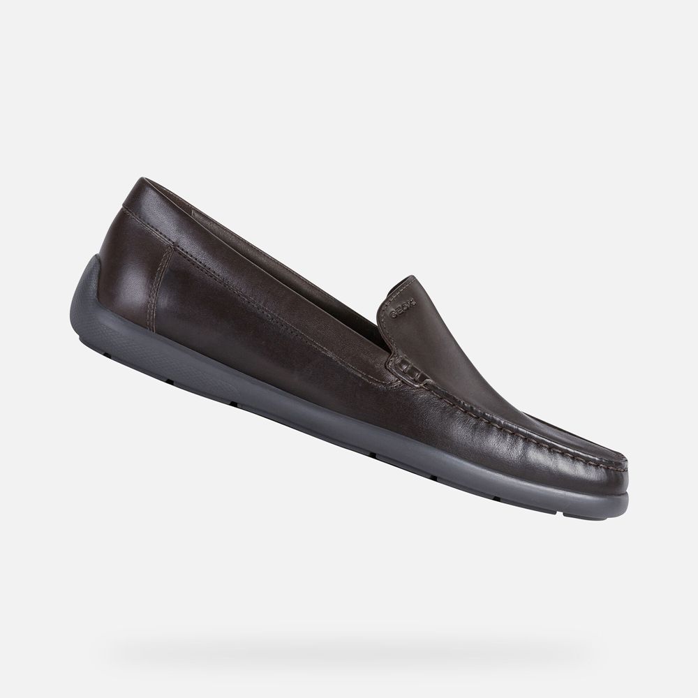 Geox Erkek Loafers Koyu Kahverengi - Devan - SCI-243976